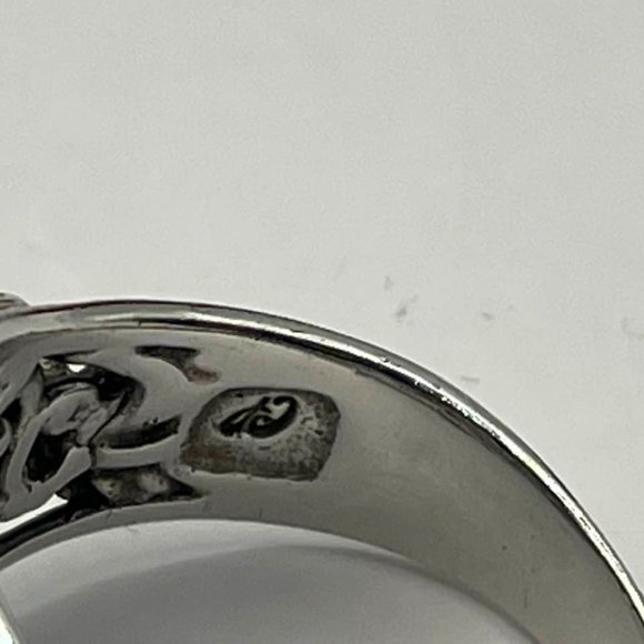 Carolyn Pollack Large Swirly Dome Sterling Silver Designer Ring - approx… - Picture 11 of 13